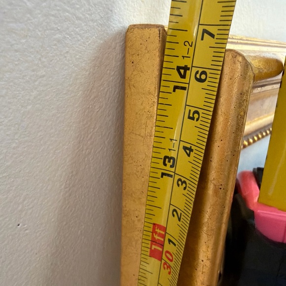 Golden Framed Landscape Art with Red and Green Accents by Carlos Rioz - Picture 7 of 9